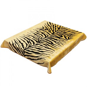 Плед акриловый гладкий 200х240 см. Шкура тигра 027