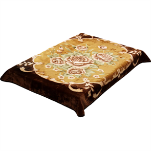 Плед акриловый гладкий 160х220 см. "425" коричневый 001-4-2