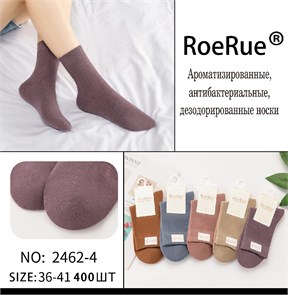 Носки жен.№2462-4 "RoeRue" ассорти средние х/б 10шт/уп 85900