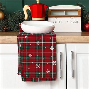 Полотенце вафельное Vse DOMA 45х60 см. 60339-1 Рождественское утро 60339-1-1