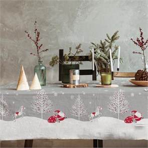 Скатерть рогожка Vse DOMA 145х220 см. 60324-1 Зимняя сказка 60324-1-2