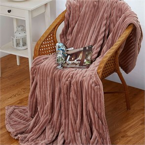 Плед Эльза велсофт полоса 150х200 см. капучино 85935