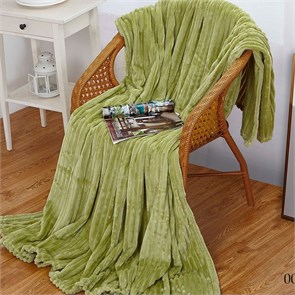 Плед Эльза велсофт полоса 180х200 см. фисташковый 85941