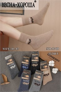 Носки муж.№1760 "RoeRue" верблюд ассорти 12шт/уп 86023