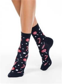 Носки жен. NEW YEAR 20С-34СП 521 (23-25-темно-синий) 86322