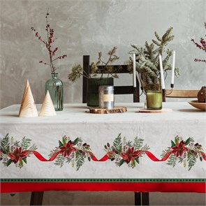 Скатерть рогожка Vse DOMA 145х220 см. 60321-1 Рождественское утро 60321-1-2