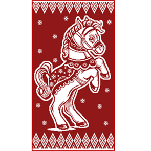 Полотенце махровое 30х60 см. 420 гр. арт. С79-ЮА рис. 7936 Маленький циркач вид отбелка/темно-крас С79-ЮА-11