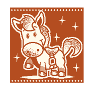 Полотенце махровое 33х33 см. 420 гр. арт. С79-ЮА рис. 7935 На ранчо вид опал/рыжий С79-ЮА-13