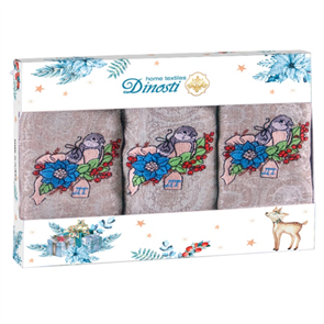 Набор столового белья дорожка 50х150 см. 1 шт. салфетки 42х42 см. 2 шт. ДК-101 Синица ДК-101