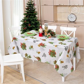 Скатерть Арт Дизайн рогожка 150х180 см. Серебряный звон 86575