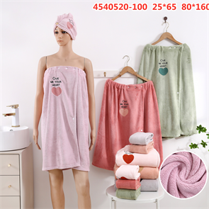 Набор для сауны женский парео 80х140 см. 1 шт. чалма 25х65 см. 1 шт. арт. 4540520 4540520