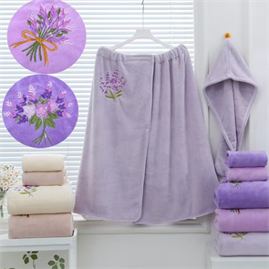 Набор для сауны женский парео 80х140 см. 1 шт. чалма 25х65 см. 1 шт. арт. 7540277 7540277