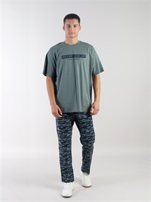 CWXM 50042-35 Пижама мужская (футболка, шорты) (Хаки (176)-092-080(46)) 606017