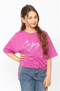 CSJG 63783-44-400 Футболка для девочки (Фиолетовый (128)-64) 595757
