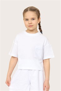 CSJG 63798-20-399 Футболка для девочки (Белый (152)-80) 595906
