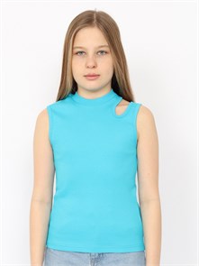 CSJG 63815-40-409 Топ для девочки (Бирюзовый (158)-80) 590734