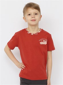 CSKB 63786-32-401 Футболка для мальчика (Терракотовый (110)-60) 592916