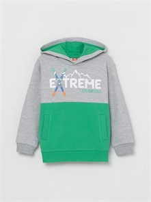 CWKB 62865-11-287 Толстовка для мальчика (Св.серый меланж-Зеленый (122)-64) 493766