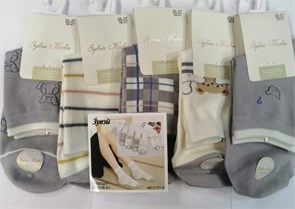 Носки жен.№2177-5 "ZuWei" х/б средние 10шт/уп 593486