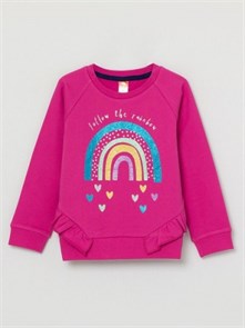 CWKG 62810-46-282 Джемпер модель "свитшот" для девочки (Фуксия (116)-60) 495350