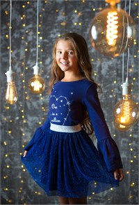 #CAJ 7715 Юбка для девочки т.синий (158)-80 ВГ 388400