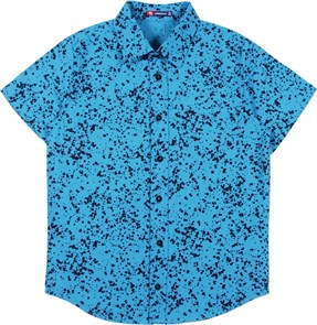 #CJ 6T090 (204) Рубашка для мальчика морская волна (140)-72 ВГ 411054