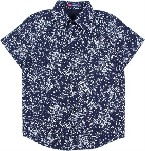 #CJ 6T090 (204) Рубашка для мальчика т.синий (128)-64 ВГ 414577