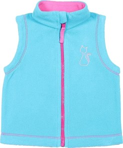 #CWB 61970 Жилет для девочки бирюзовый (098)-56 ВГ флис 380258
