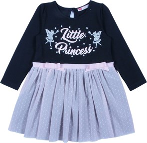 CAB 61939 Платье для девочки черный/св.розовый (092)-56 ВГ 390370