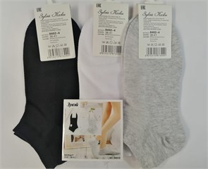 Носки жен.№8402-4 "Zuwei" ассорти корот х/б сетка 10шт/уп 95745