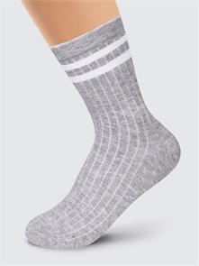 CLES Носки жен.L3001 market line хл+эл (25-меланж серый) 95792