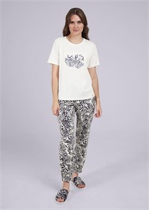 CLE LP25-1147/2 Пижама жен. Ирбис (48-молочный/т.синий) 95863