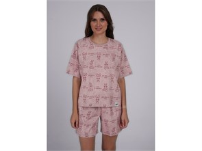 CLE LP25-1148/1 Пижама жен. Сахарная вата (46-розовый/т.розовый) 96200