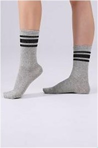 CLE Носки жен.S218 хл+эл (25-меланж серый) 96774