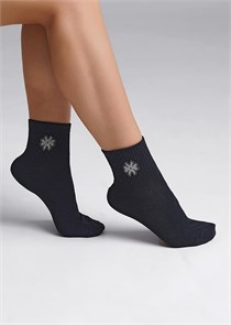 ЭЙС Носки жен.Д153 укор хл+эл (23-т.синий) 97056