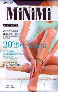 Носки BRIO 20x2 (0-Nero) lycra MNM 97191