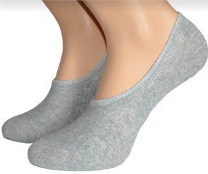 ННЖ Носки невидимые женские "Hobby Line"/12/ х/б, серый, однотонные (36-39) 97234
