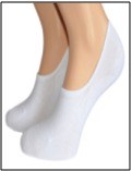 ННЖ Носки невидимые женские "Hobby Line"/12/ х/б, белый, однотонные (36-39) 97235