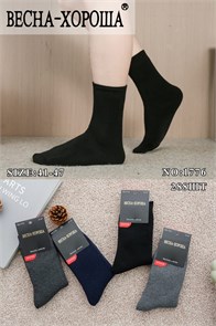 Носки муж.№1776 "RoeRue" хлопок термо ассорти 12шт/уп 97889