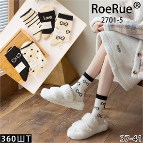 Носки жен.№2701-5 "RoeRue" ассорти средние х/б 10шт/уп 97924