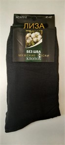 Носки муж.№7012-2  "Лиза" средние черные 12шт/уп 98142