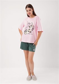 CLE LP15-1208/1 Набор одежды жен. Лапка (42-св.розовый/зелёный) 98670