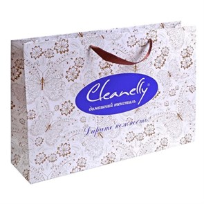 Пакет бумажный Cleanelly "Бабочки" 60*40*15 BOX-CLBUTTERFLIES-604015