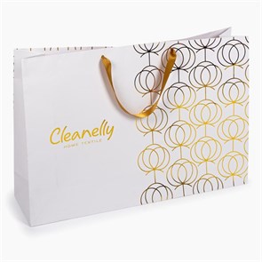 Пакет бумажный "Cleanelly HT Gold" 60*40*15 PACKAGE-HTGOLD-604015