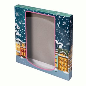 Коробка для полотенца "Зимний город" 26*26*3 BOX-WINTERCITY-26263