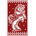 Полотенце махровое 30х60 см. 420 гр. арт. С79-ЮА рис. 7936 Маленький циркач вид отбелка/темно-крас С79-ЮА-11 - фото 105349