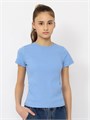 CSJG 63782-43-400 Футболка для девочки (Голубой (140)-72) 592435 - фото 115189