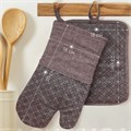 Набор кухонный 2 предм Василиса (рукавица 18х30+прихв 18х23) гл/кр Коричневый с силиконом 71096 - фото 82296