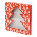 Короб картонный  Красная елка 26х26х3 BOX-REDCHRISTMAS-26263 - фото 87540