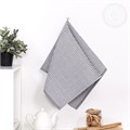 Полотенце вафельное "Ривьера" геометрия 40 * 70 серое 75488 - фото 90605